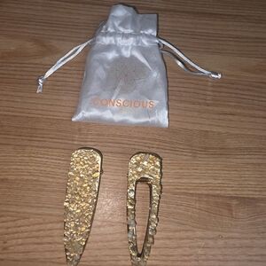 Conscious Items "Crown of Prosperity" Citrine Crystal Hair Clip Set (2pc